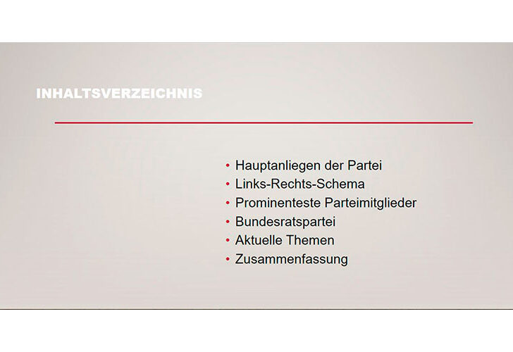 Schweizer Parteien-Landschaft – vorgestellt von verschiedenen ABU-Klassen